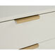 Barnette 71 inch High Gloss Cream / Gold Media Console & Cabinet